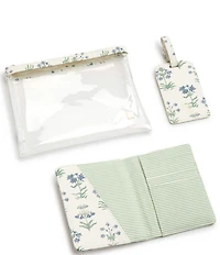 TRVL Design Luxe Floral-Printed Saffiano Vegan Leather 3-Piece Set