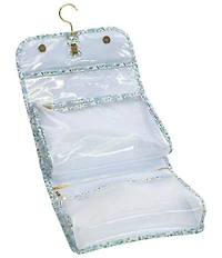 TRVL Design Luxe Floral-Printed Saffiano Vegan Leather Hanging Toiletry Bag