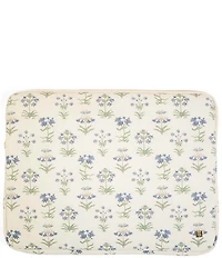 TRVL Design Luxe Floral-Printed Saffiano Vegan Leather Laptop Sleeve