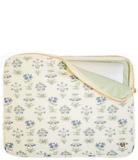 TRVL Design Luxe Floral-Printed Saffiano Vegan Leather Laptop Sleeve