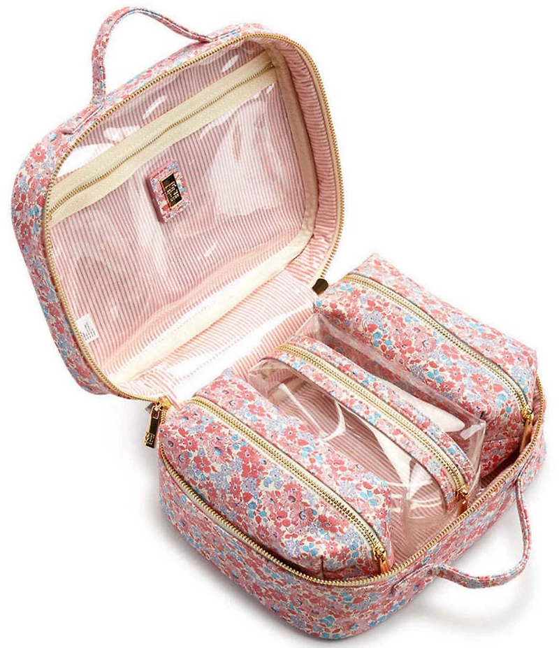 TRVL Design Luxe Floral-Printed Saffiano Vegan Leather TRVL2 Toiletry Case