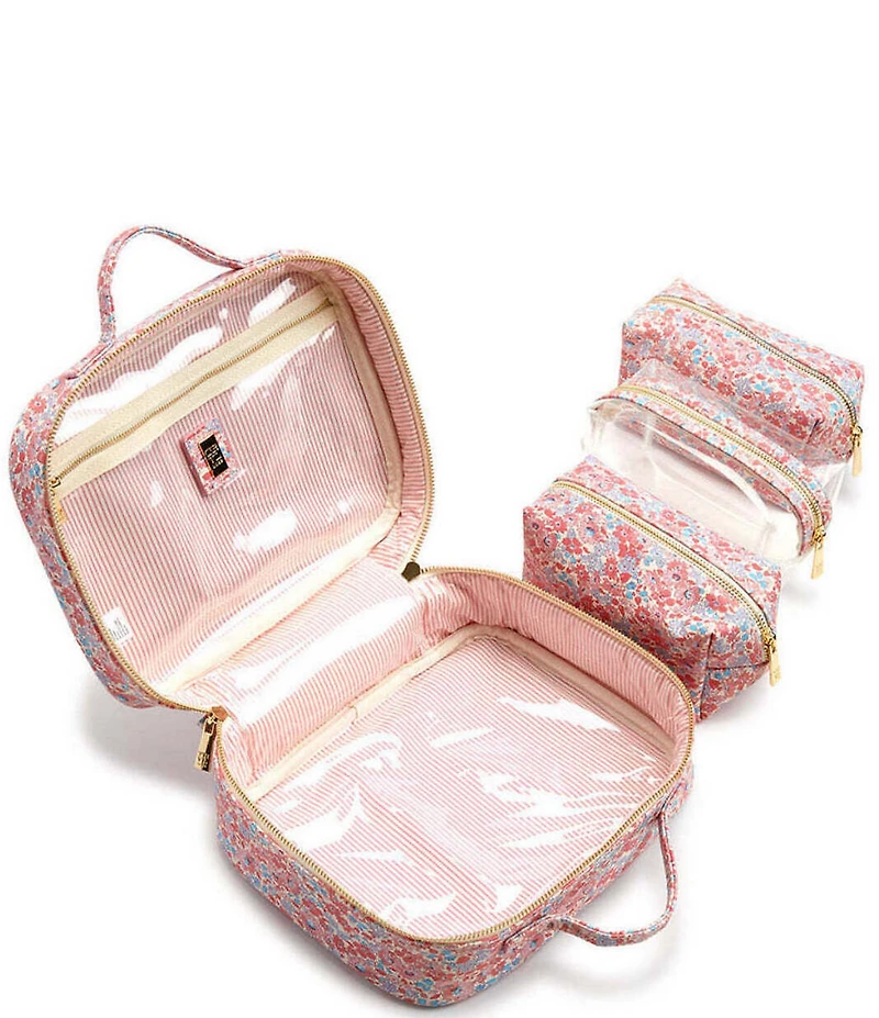 TRVL Design Luxe Floral-Printed Saffiano Vegan Leather TRVL2 Toiletry Case