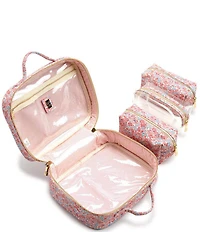 TRVL Design Luxe Floral-Printed Saffiano Vegan Leather TRVL2 Toiletry Case