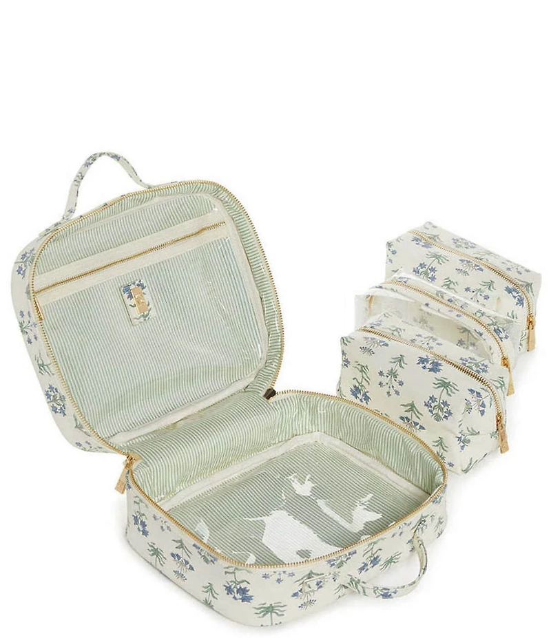 TRVL Design Luxe Floral-Printed Saffiano Vegan Leather TRVL2 Toiletry Case