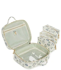 TRVL Design Luxe Floral-Printed Saffiano Vegan Leather TRVL2 Toiletry Case