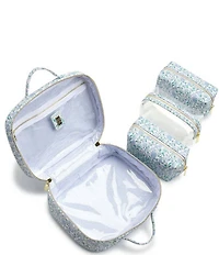 TRVL Design Luxe Floral-Printed Saffiano Vegan Leather TRVL2 Toiletry Case