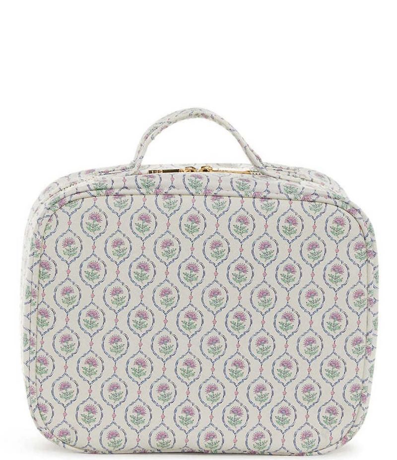 TRVL Design Luxe Geometric-Printed Saffiano Vegan Leather TRVL2 Toiletry Case