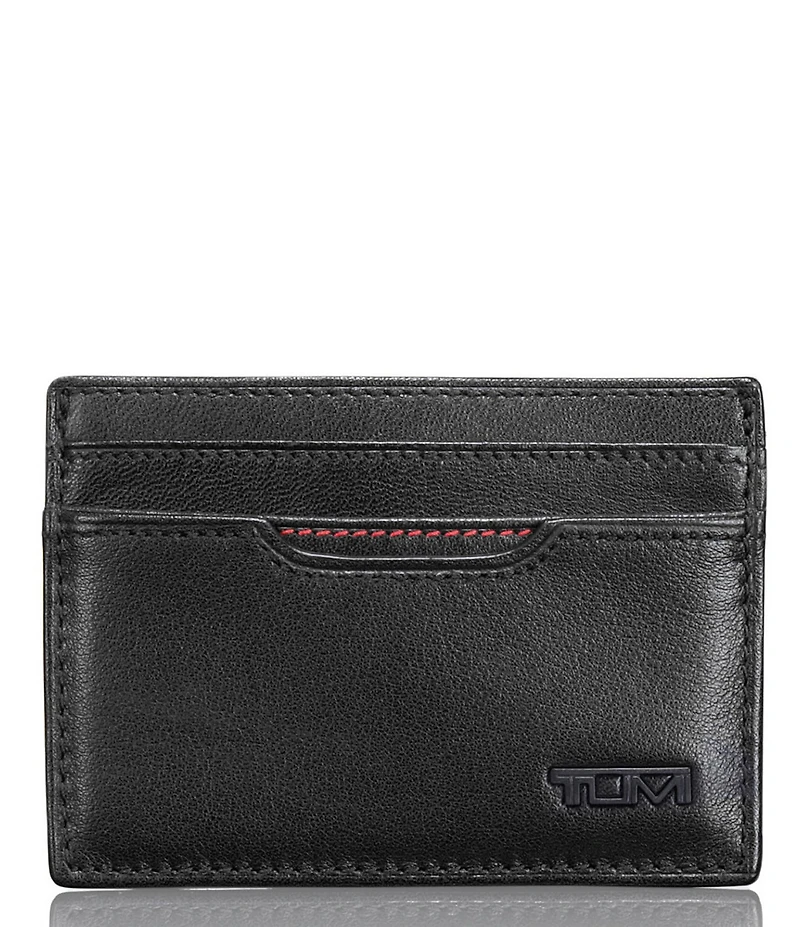 Tumi Contrast Stitch ID Lock Money Clip Card Case