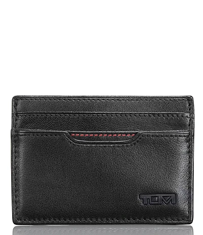Tumi Contrast Stitch ID Lock Money Clip Card Case