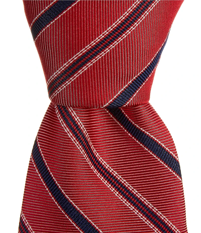 Turnbury Andres Striped 3 3/8#double; Silk Blend Tie