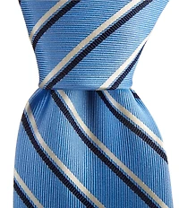 Turnbury Ayden Striped Print 3 3/8#double; Silk Blend Tie