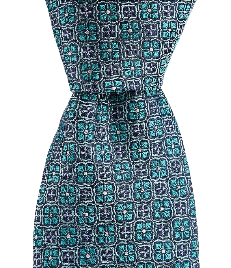 Turnbury Barrett Medallion 3.375#double; Silk Blend Tie