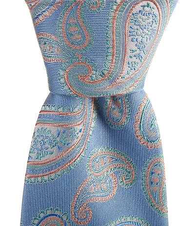 Turnbury Bentley Large Pine Printed 3 3/8#double; Silk Blend Tie
