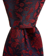 Turnbury Big & Tall Brad Flower Printed 3 3/8#double; Silk Blend Tie