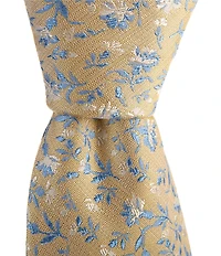 Turnbury Felix Flower Vines Printed 3 3/8#double; Silk Blend Tie