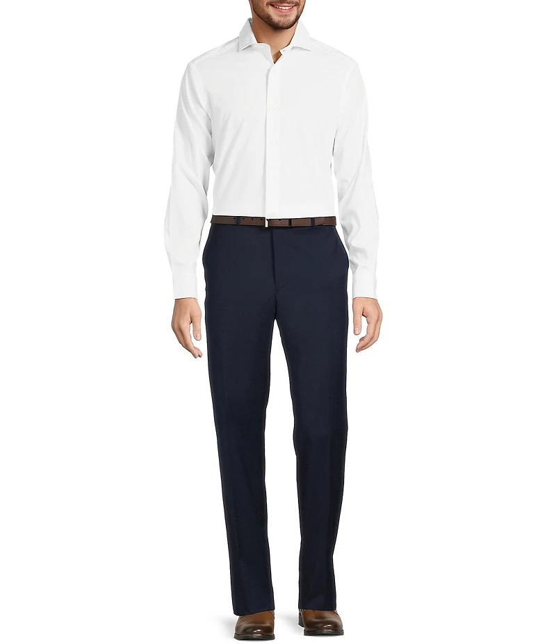 Turnbury Flat Front Solid Dress Pants