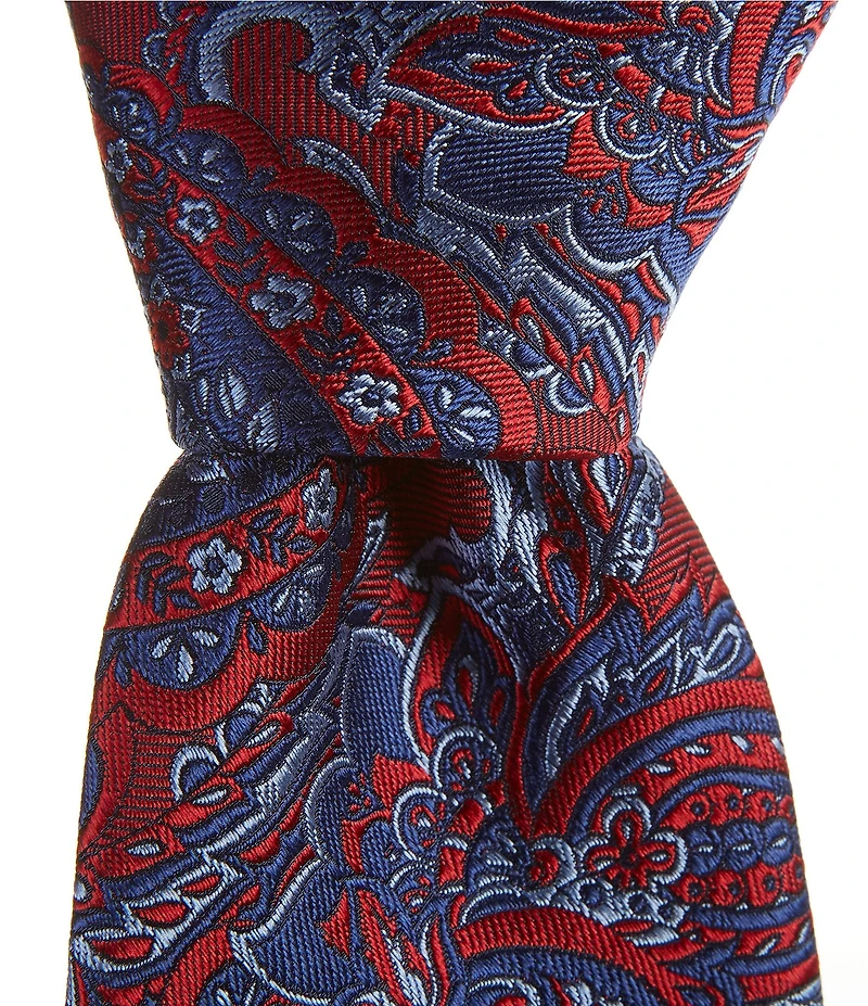 Turnbury Gaten Paisley 3 3/8#double; Silk Blend Tie