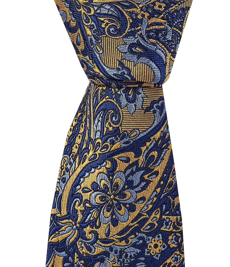 Turnbury Gaten Paisley 3 3/8#double; Silk Blend Tie