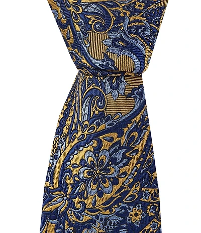 Turnbury Gaten Paisley 3 3/8#double; Silk Blend Tie