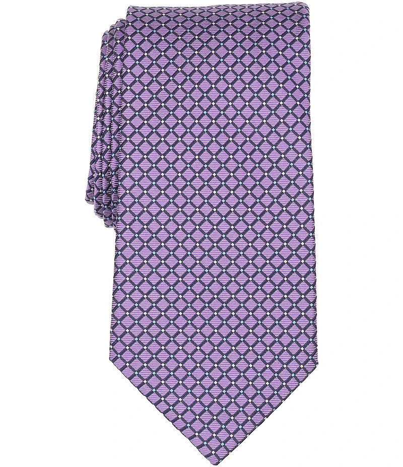Turnbury Omri Mini Grid Traditional Silk Blend Tie