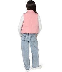 Tween Diva Big Girls Graphic T-Shirt, Puffer Vest & Distressed Denim Jeans 3-Piece Set