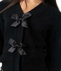 Tween Diva Big Girls Long Sleeve Bow-Accented Sweater & Animal-Printed Skirt Set