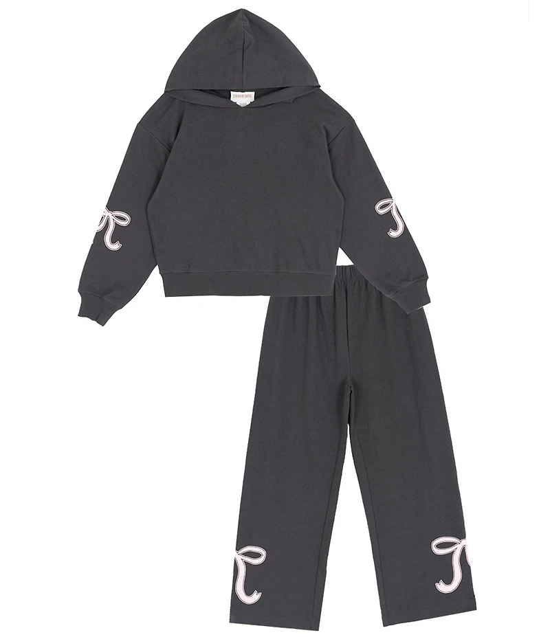 Tween Diva Big Girls Long-Sleeve Bow-Graphic Hoodie & Matching Jogger Pant Set