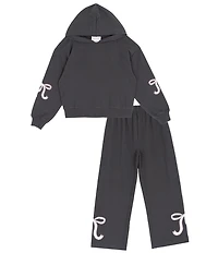 Tween Diva Big Girls Long-Sleeve Bow-Graphic Hoodie & Matching Jogger Pant Set