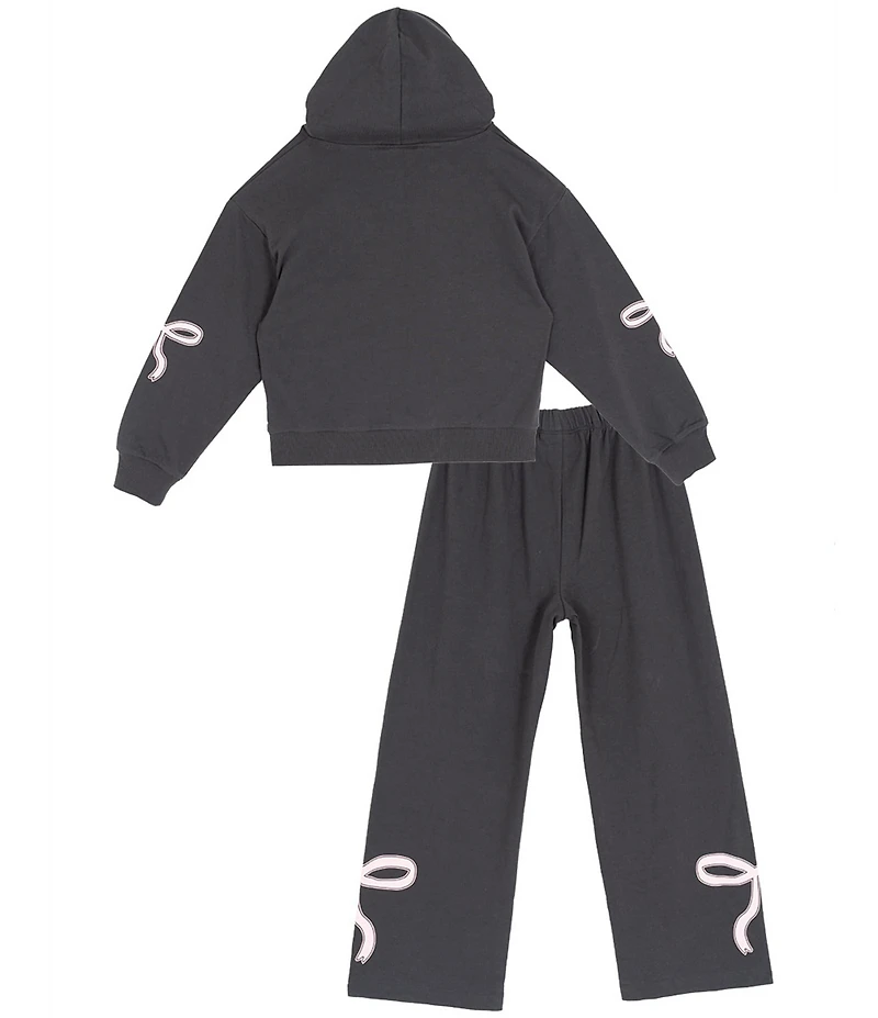 Tween Diva Big Girls Long-Sleeve Bow-Graphic Hoodie & Matching Jogger Pant Set