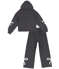 Tween Diva Big Girls Long-Sleeve Bow-Graphic Hoodie & Matching Jogger Pant Set