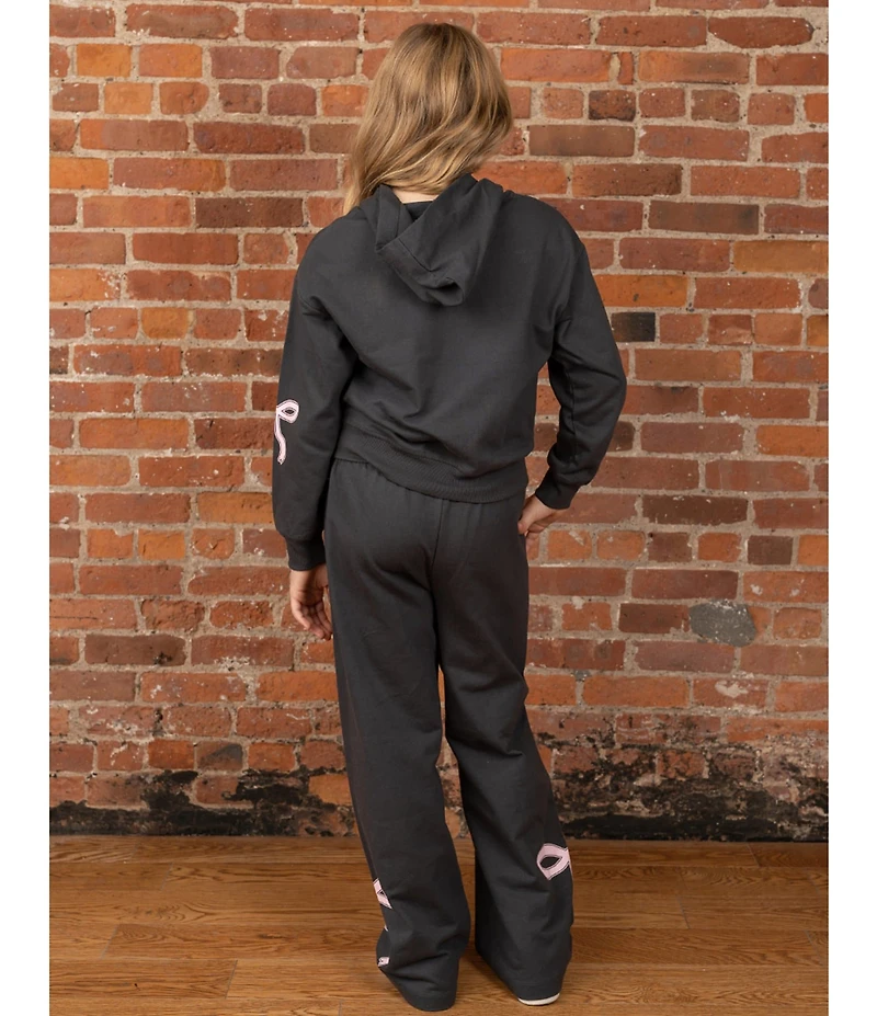 Tween Diva Big Girls Long-Sleeve Bow-Graphic Hoodie & Matching Jogger Pant Set