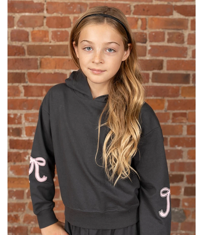 Tween Diva Big Girls Long-Sleeve Bow-Graphic Hoodie & Matching Jogger Pant Set