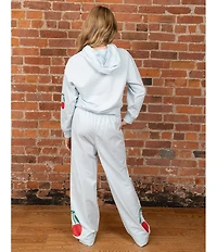 Tween Diva Big Girls Long Sleeve Cherry Graphic Fleece Hoodie & Matching Jogger Pants Set