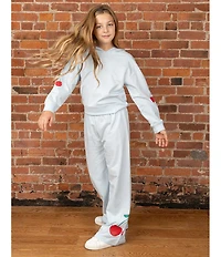 Tween Diva Big Girls Long Sleeve Cherry Graphic Fleece Hoodie & Matching Jogger Pants Set