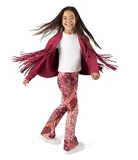 Tween Diva Big Girls Long-Sleeve Fringe-Trimmed Faux-Suede Jacket