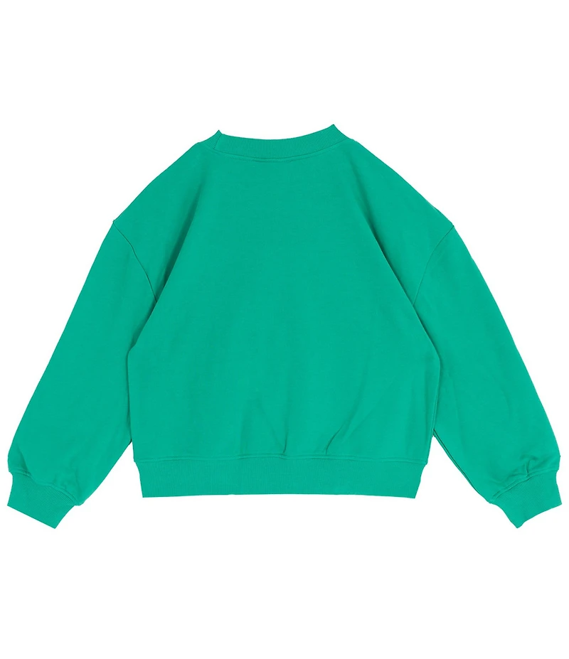 Tween Diva Big Girls Long-Sleeve Holiday Holly Jolly Fleece Sweatshirt