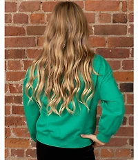 Tween Diva Big Girls Long-Sleeve Holiday Holly Jolly Fleece Sweatshirt