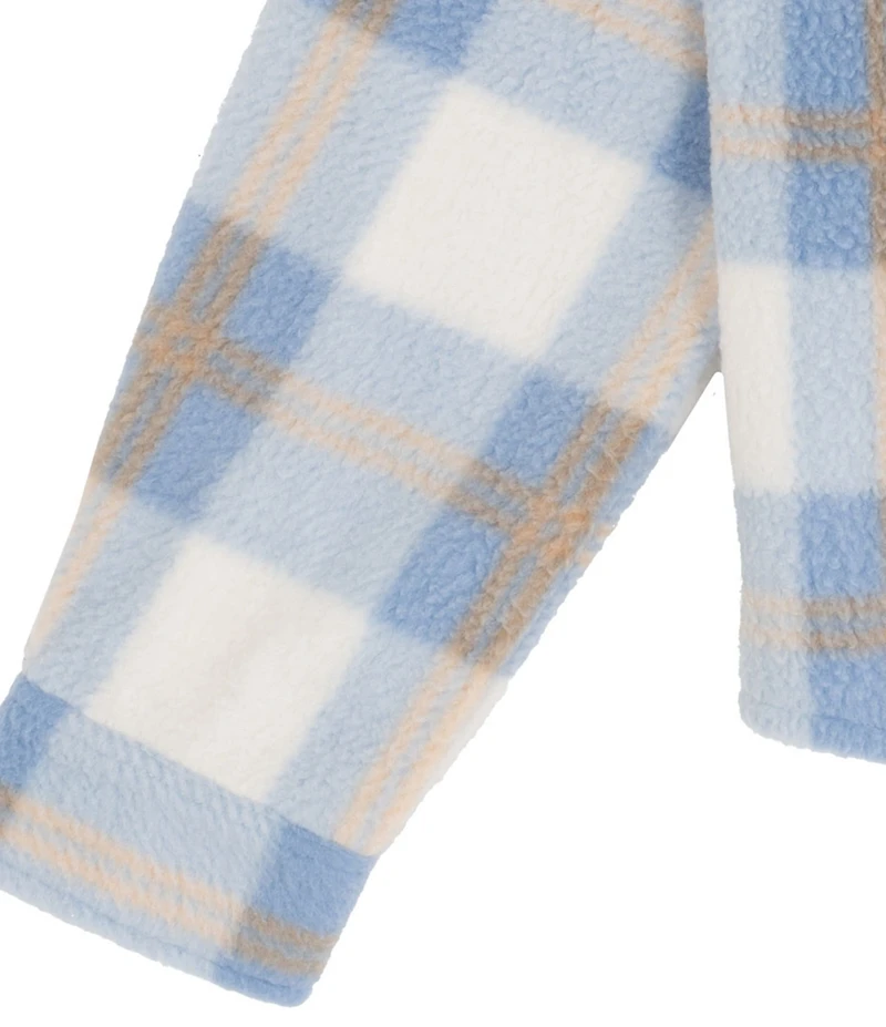 Tween Diva Big Girls Long-Sleeve Button-Front Plaid Fleece Shacket