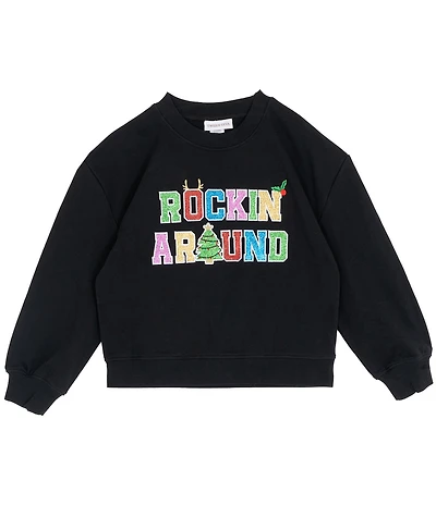 Tween Diva Big Girls Long-Sleeve Rockin' Around Christmas Tree Sweatshirt