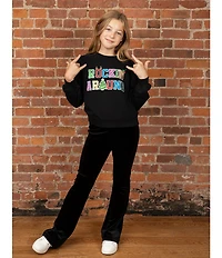 Tween Diva Big Girls Long-Sleeve Rockin' Around Christmas Tree Sweatshirt