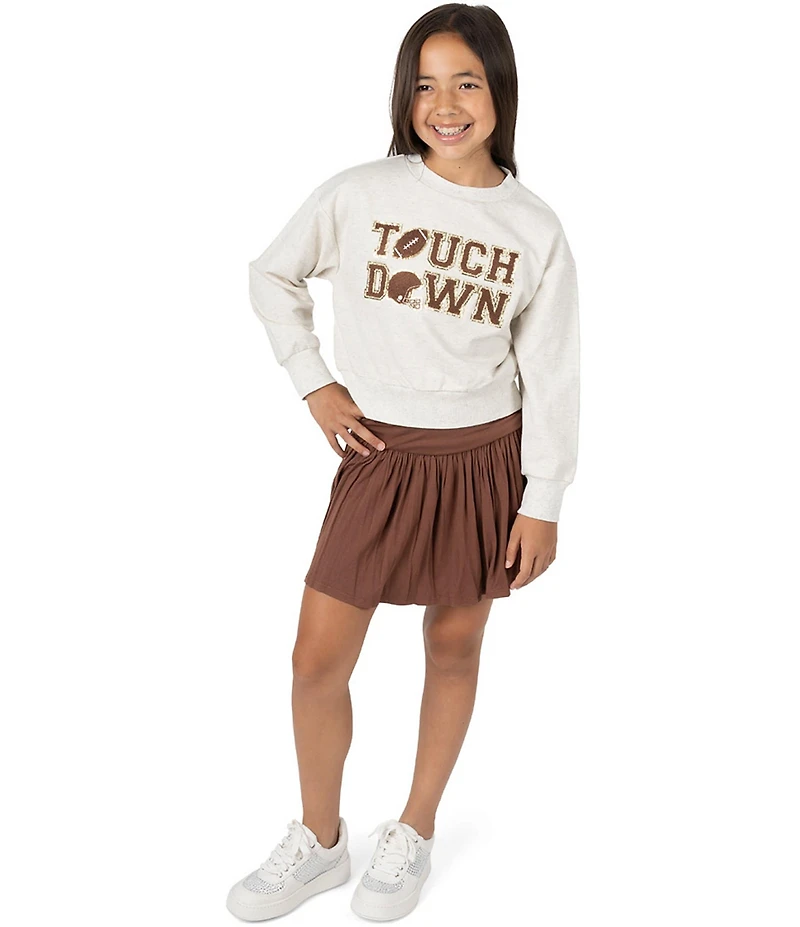 Tween Diva Big Girls Long Sleeve Touchdown Sweatshirt