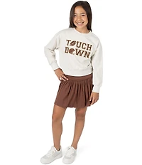 Tween Diva Big Girls Long Sleeve Touchdown Sweatshirt
