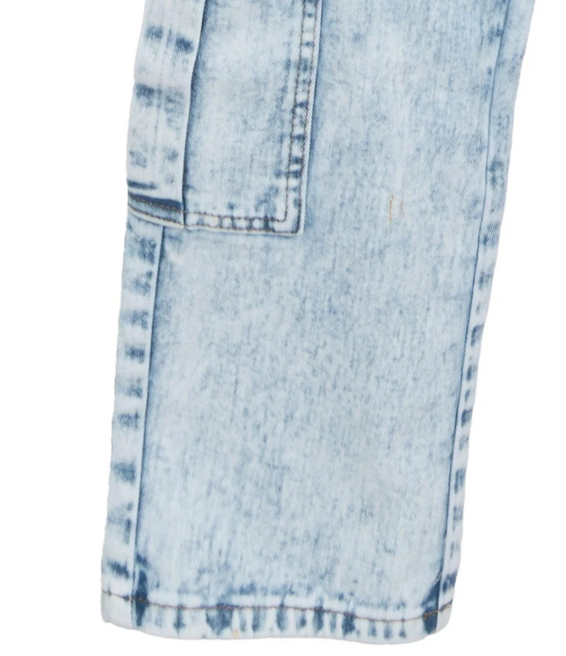 Tween Diva Big Girls Short Sleeve Graphic Reglan T-Shirt & Acid Wash Denim Cargo Pants 2-Piece Set Set