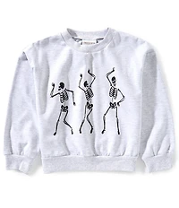 Tween Diva Big Girls Skeleton Long Sleeve Sweatshirt