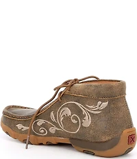 Twisted X Women's Embroidered Leather Driving Moc Toe Chukka Boots