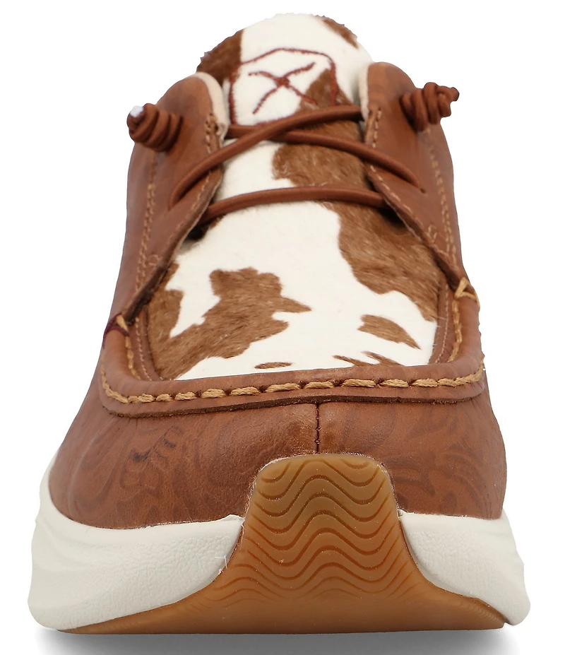 Twisted X Women's Feather X Cow Print Haircalf Casual Sneakers