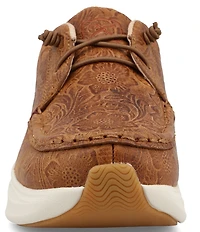Twisted X Women's Feather X Leather Embossed Casual Sneakers