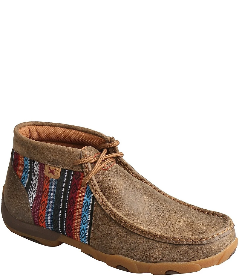 Twisted X Women's Printed Leather Driving Moc Toe Chukka Boots