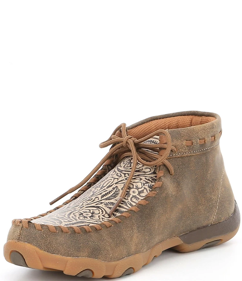 Twisted X Women's Tooled Moc Toe Driving Chukka Booties