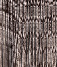 tyler boe Cara Pleated Plaid Ombre Elastic Waist Pull-On Midi Skirt